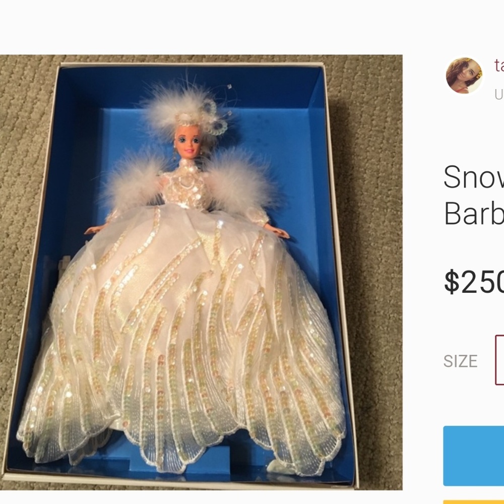 Vintage snow princess barbie